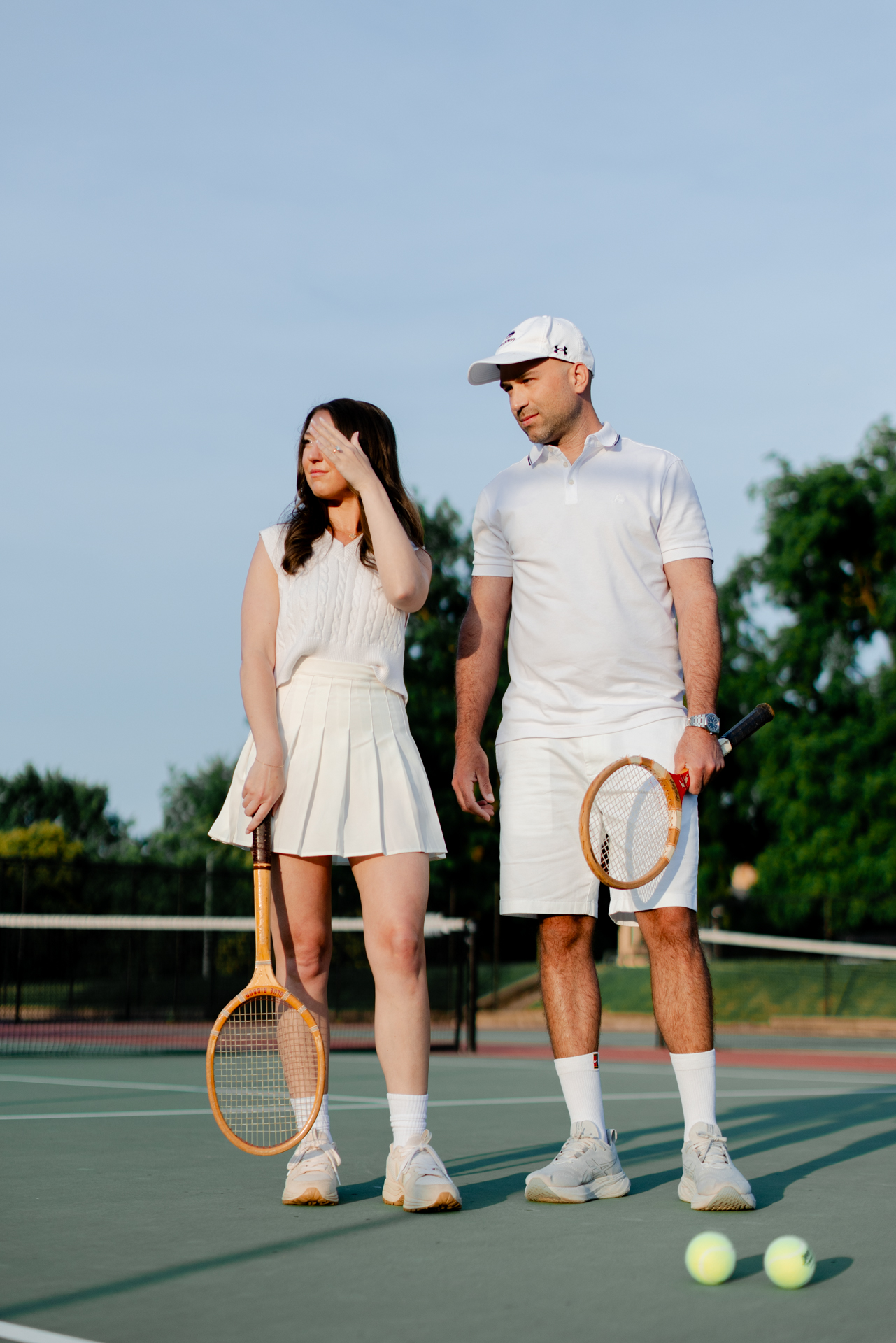 tennis engagement photos