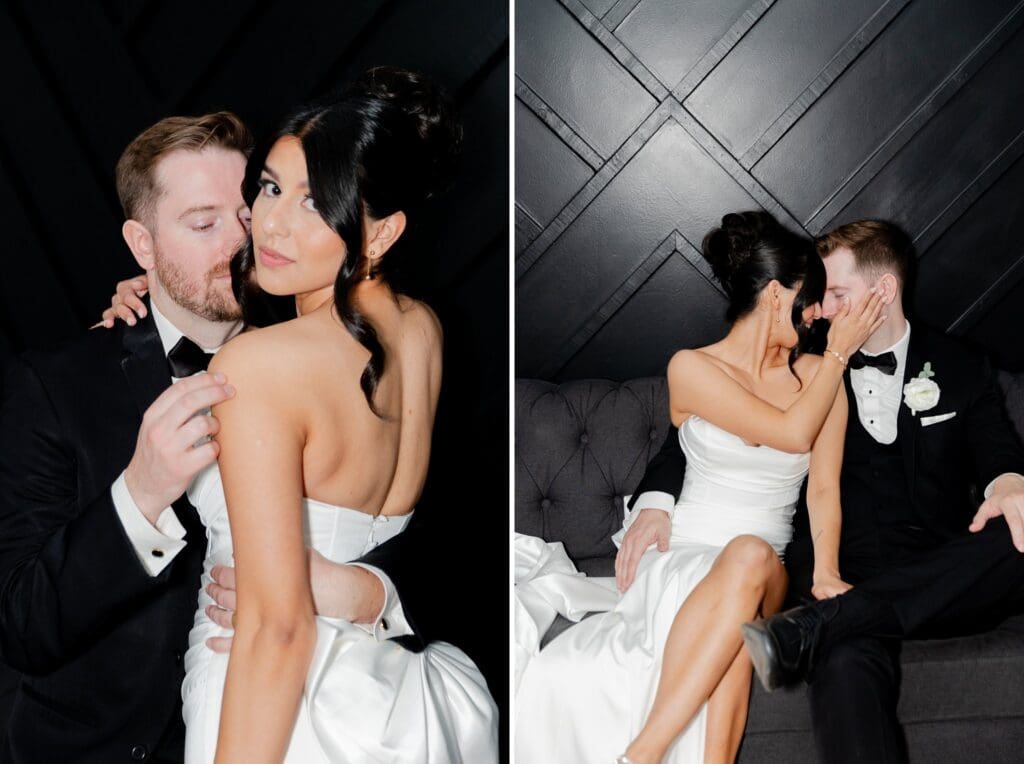 nighttime wedding flash photography