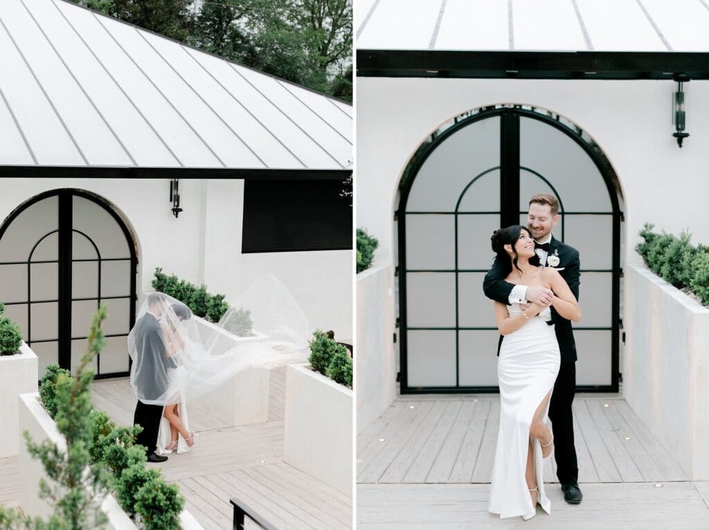 all white and greenery wedding at greenhouse two rivers venue