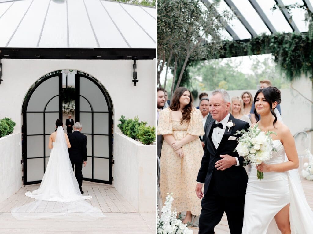 all white and greenery wedding at greenhouse two rivers venue