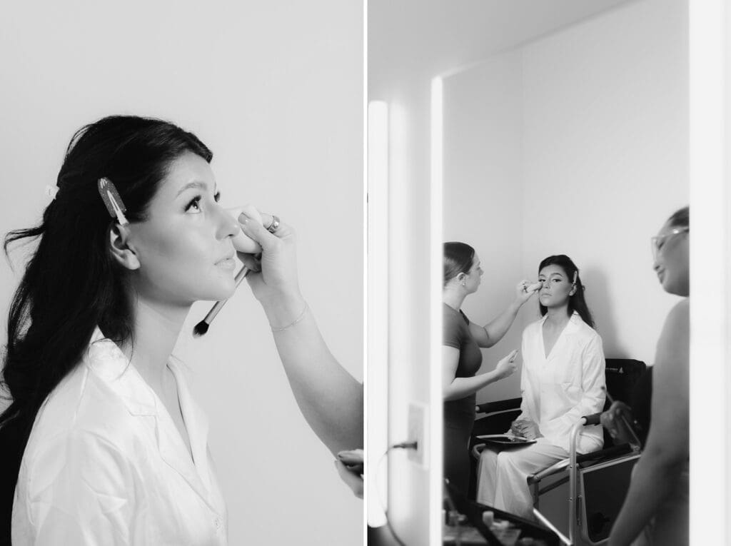 bride morning getting ready photos flash photographer