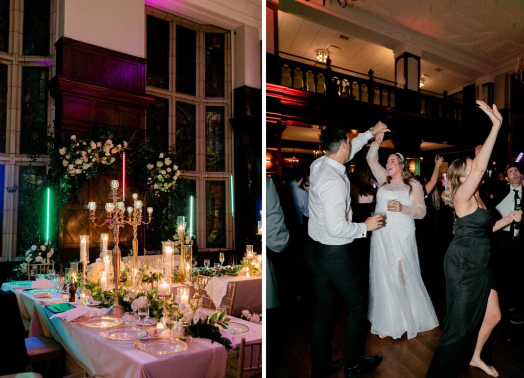 Wedding reception flash photography candid moments