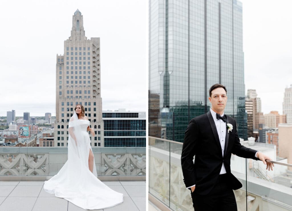 editorial wedding photographer bride and groom photos Hotel Kansas City