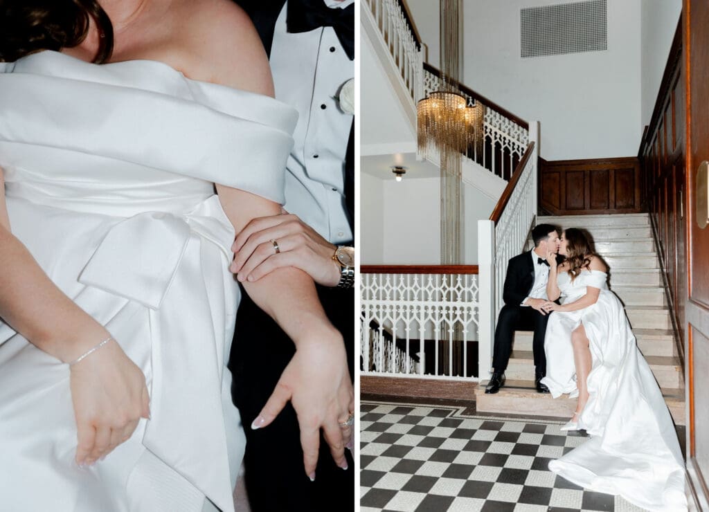 editorial flash wedding photography bride and groom photos Hotel Kansas City
