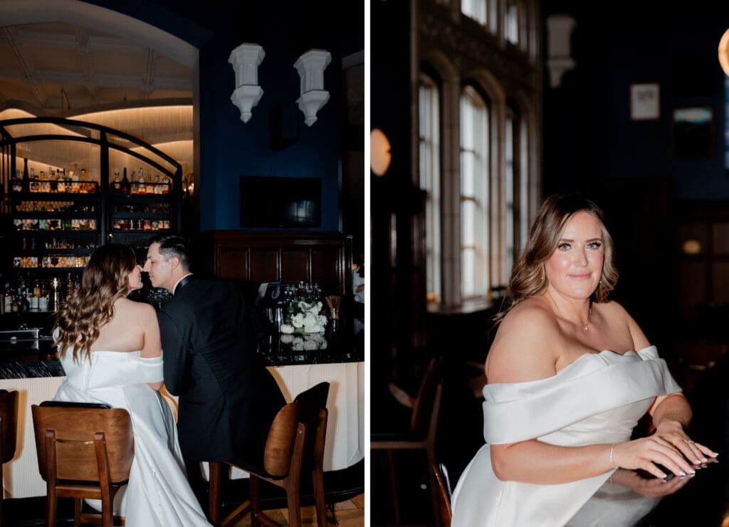 editorial flash wedding photography bride and groom photos Hotel Kansas City