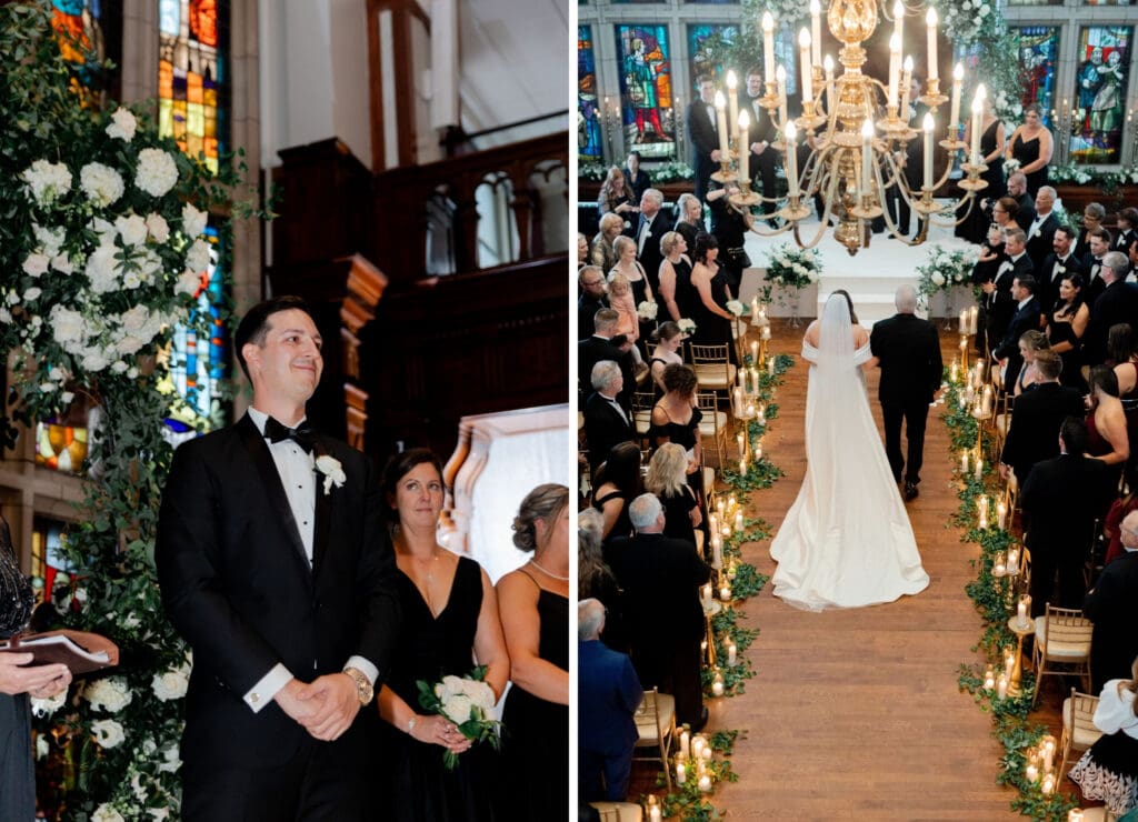 luxury wedding ceremony by Midwest luxury wedding photographer Ashley Ice