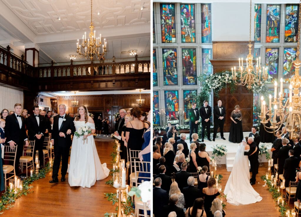 luxury wedding ceremony by Midwest luxury wedding photographer Ashley Ice
