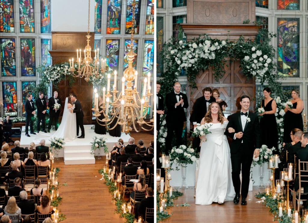 luxury wedding ceremony by Midwest luxury wedding photographer Ashley Ice