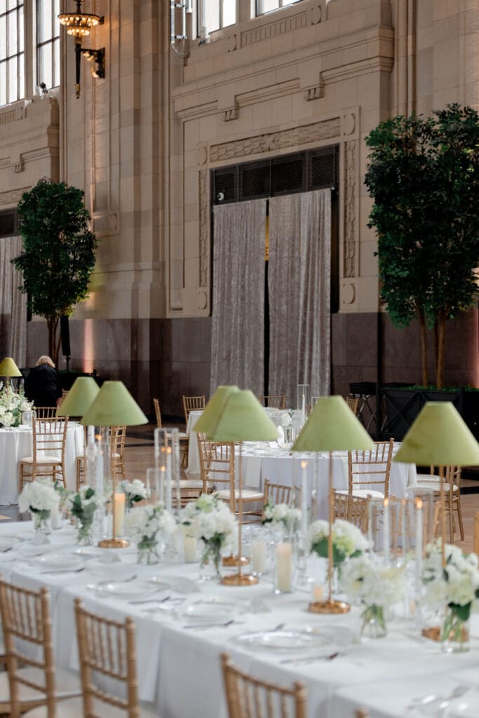 elegant wedding reception details