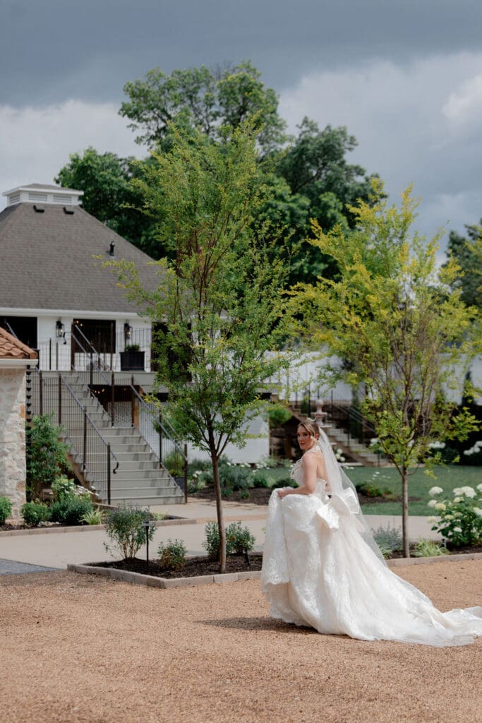 stunning portrait of the bride before her ceremony