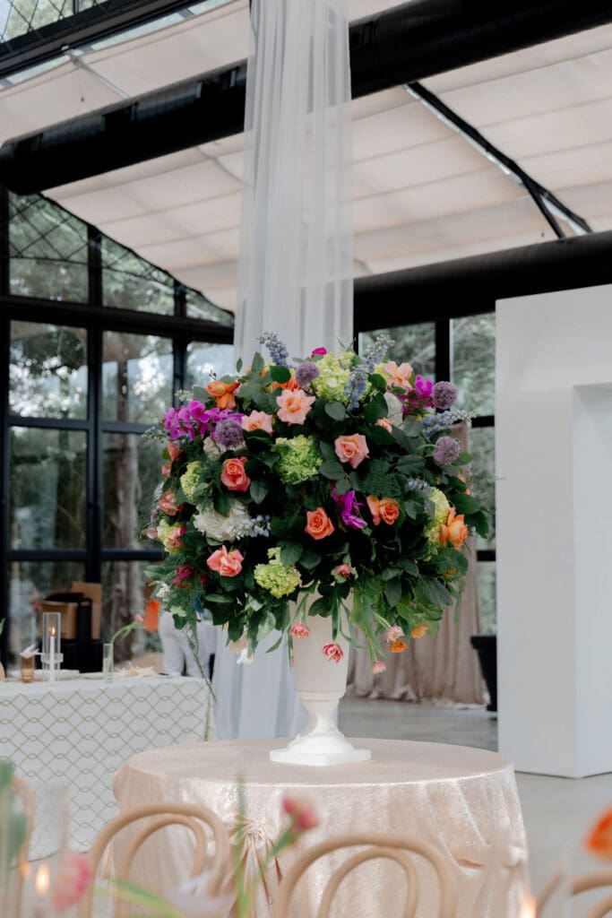 stunning florals at the wedding reception