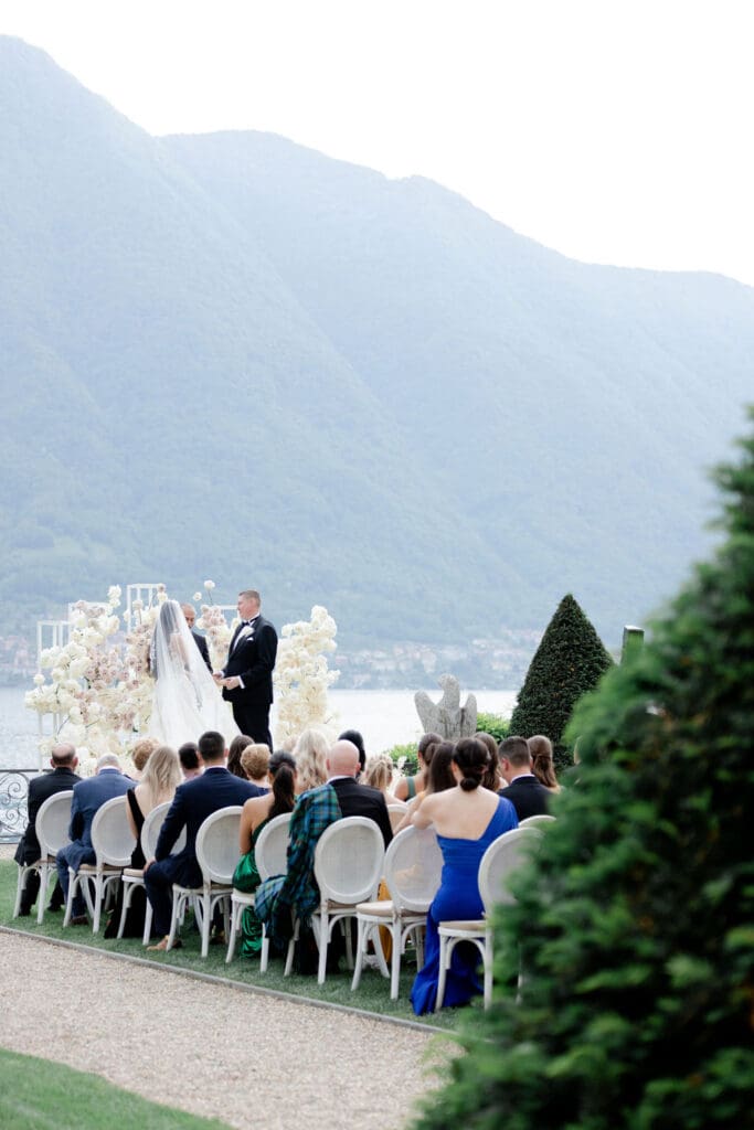 bride and groom at their dream ceremony in Italy
