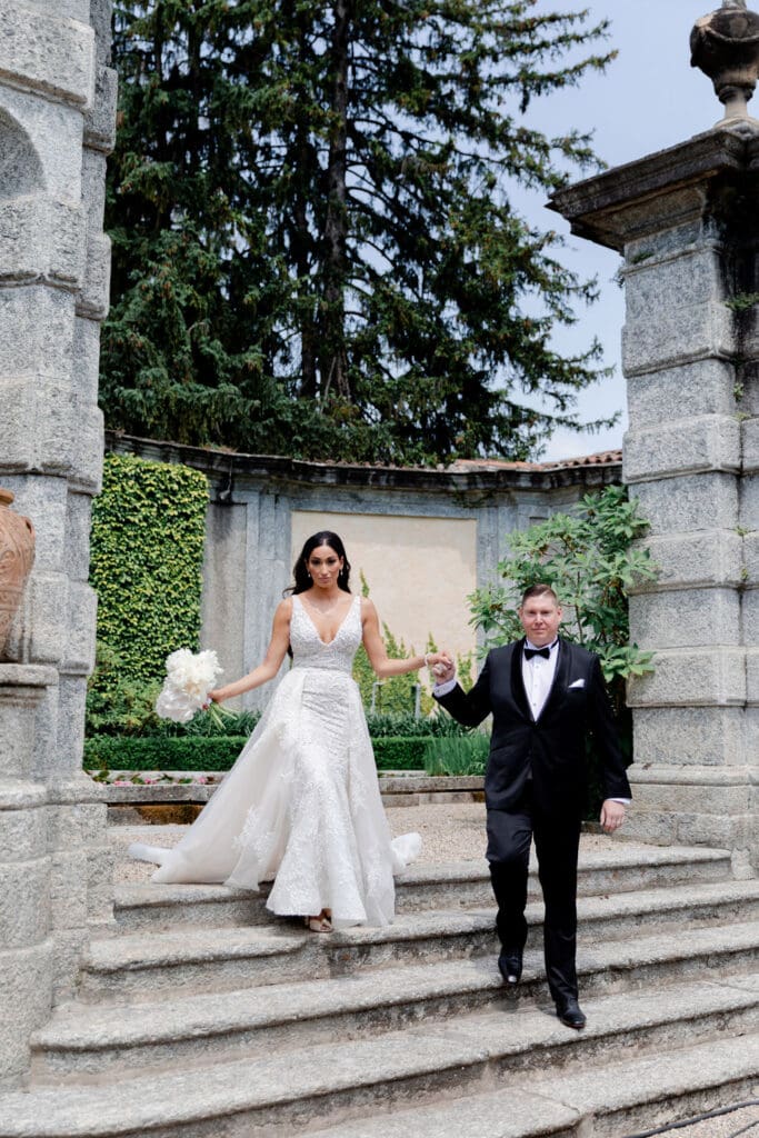 romantic and elegant bridal portraits in Italy